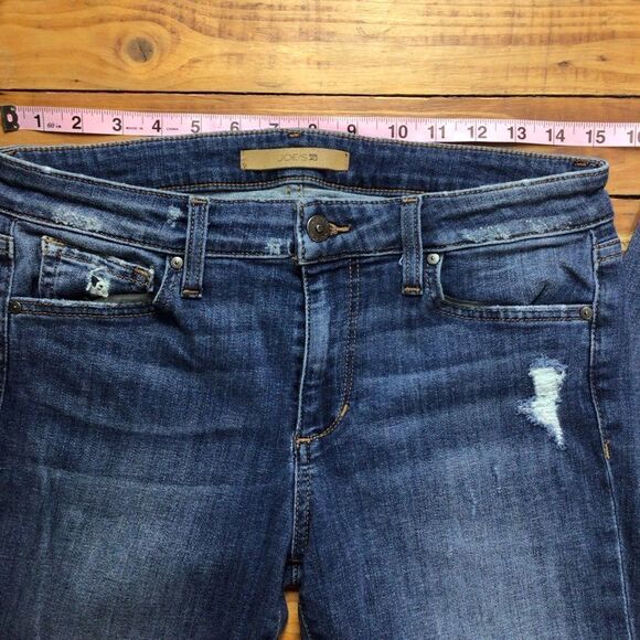 JOE’S jeans skinny ripped knees distressed blue denim medium waist mid rise  W29 - Picture 8 of 12